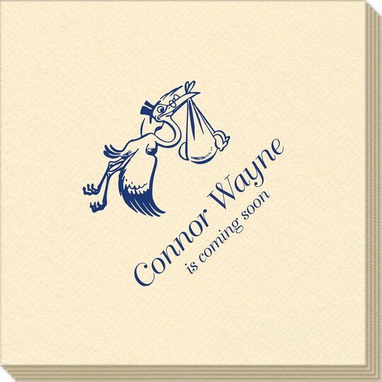 Special Stork Delivery Linen Like Napkins